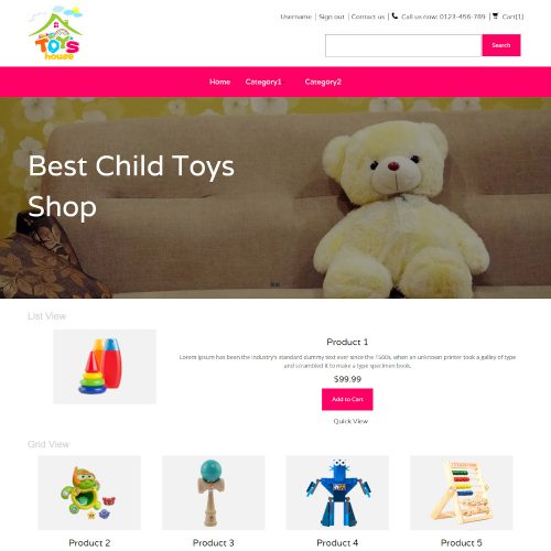 Toys House - Online Kids Toys Store PrestaShop Theme