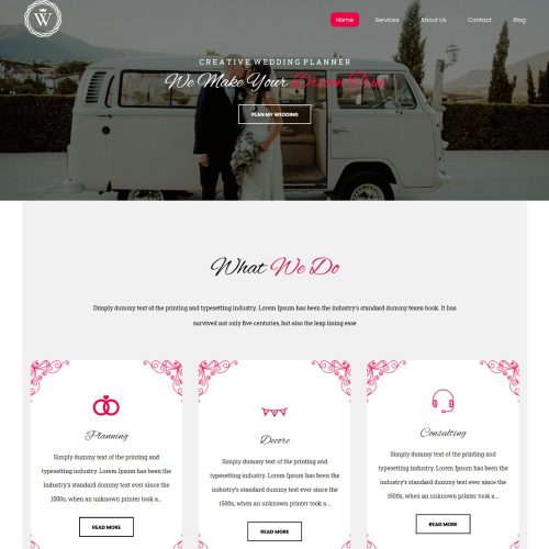 Wedding & Engagement Planner Joomla Template