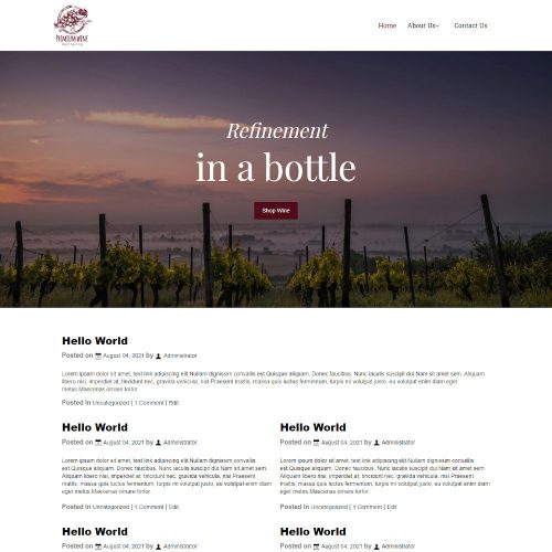 Wine Bar Shop Blogger Template