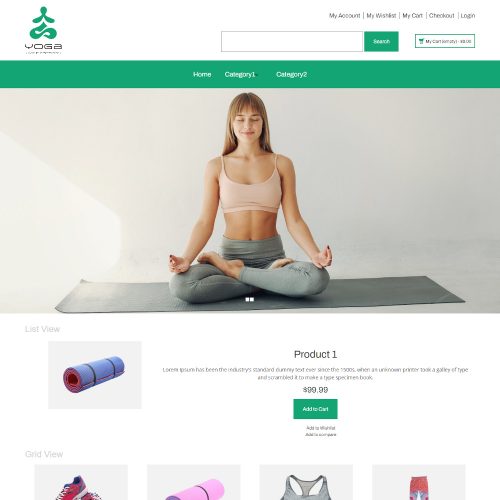 Yoga Accessories Online Store Magento Theme