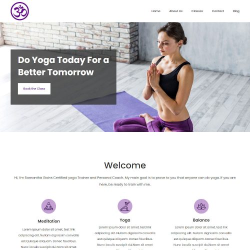 Yogium - Meditation & Yoga Classes Joomla Template