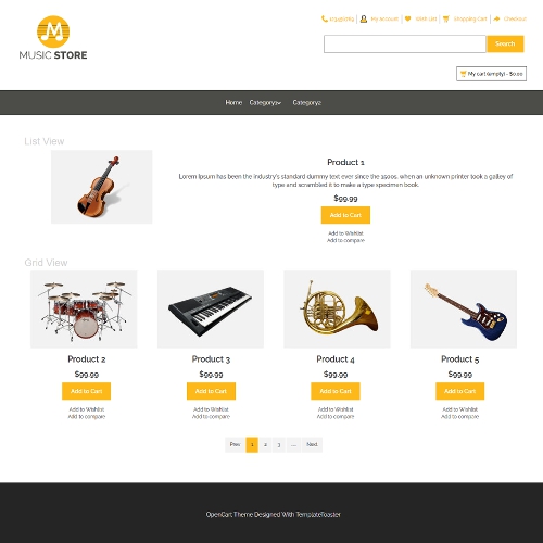 Entertainment OpenCart Themes