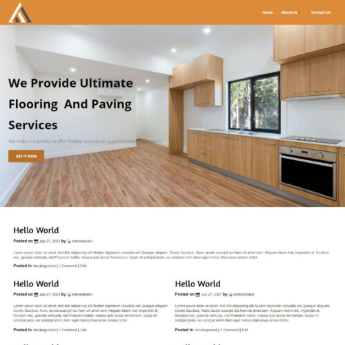 FloorCraft Blogger Template homepage for flooring, paving, tiling, renovation, and construction service websites