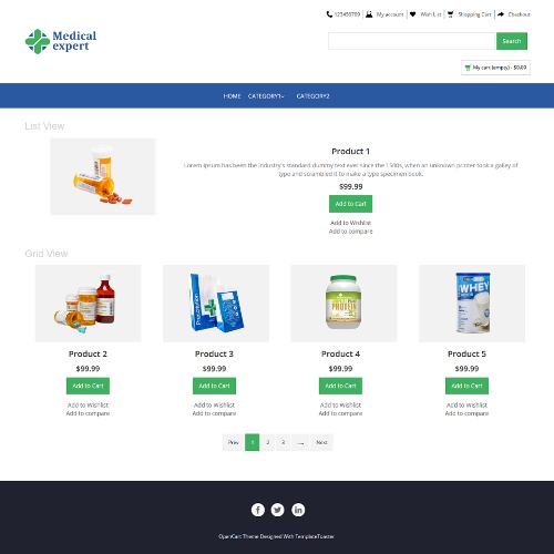 Medical OpenCart Themes