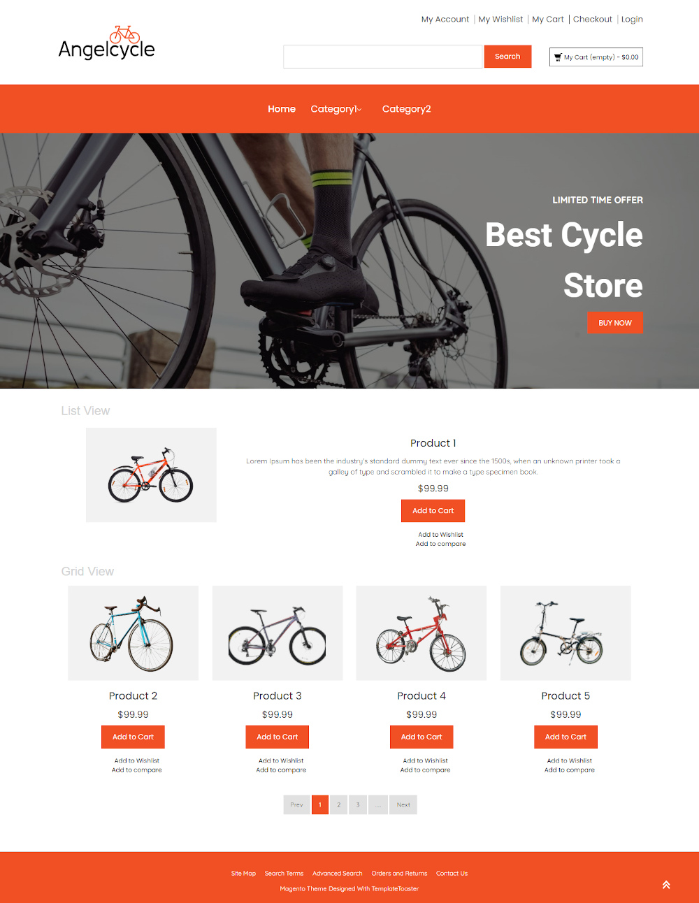 Angelcycle - Online Cycle Store Magento Theme