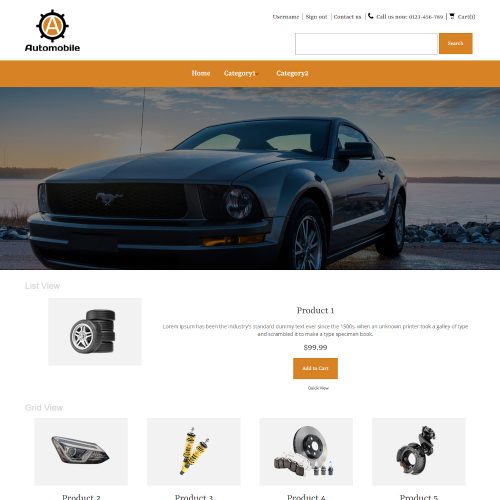 Automobile - Online Car Accessories Store PrestaShop Theme
