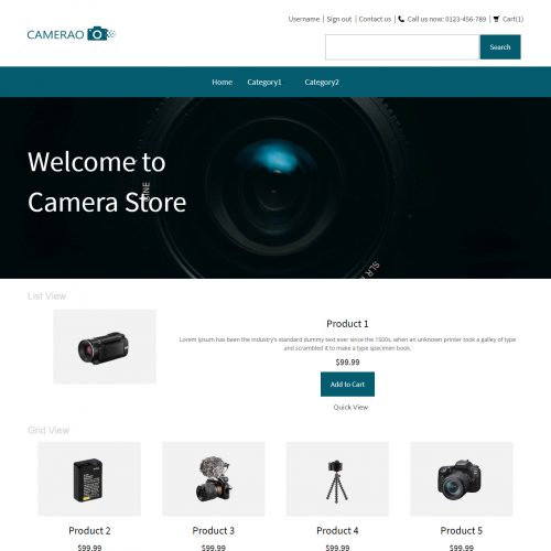 Camerao - Online Camera Store PrestaShop Theme
