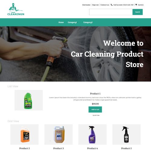 Cleaningn - Online Car Cleaning Products Store PrestaShop Theme