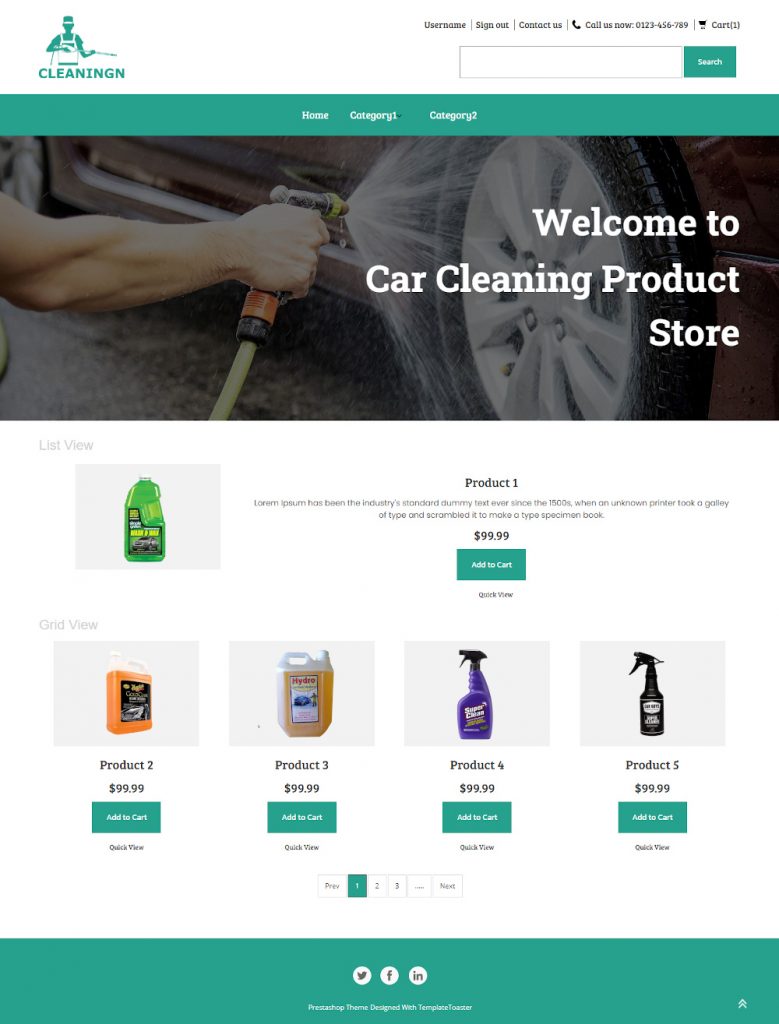 Cleaningn Online Car Cleaning Products Store Theme
