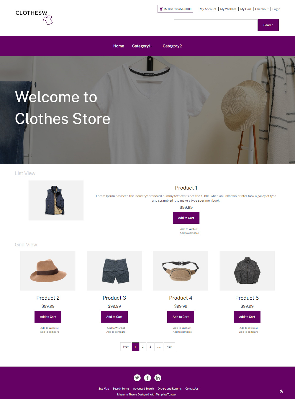 Clothesw - Online Traveling Clothes Store Magento Theme