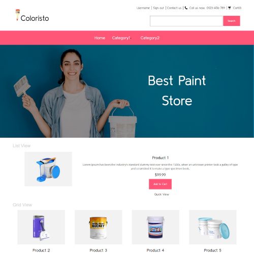 Coloristo - Online Paint Store PrestaShop Theme