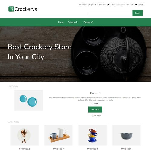 Crockerys - Online Crockery Store PrestaShop Theme