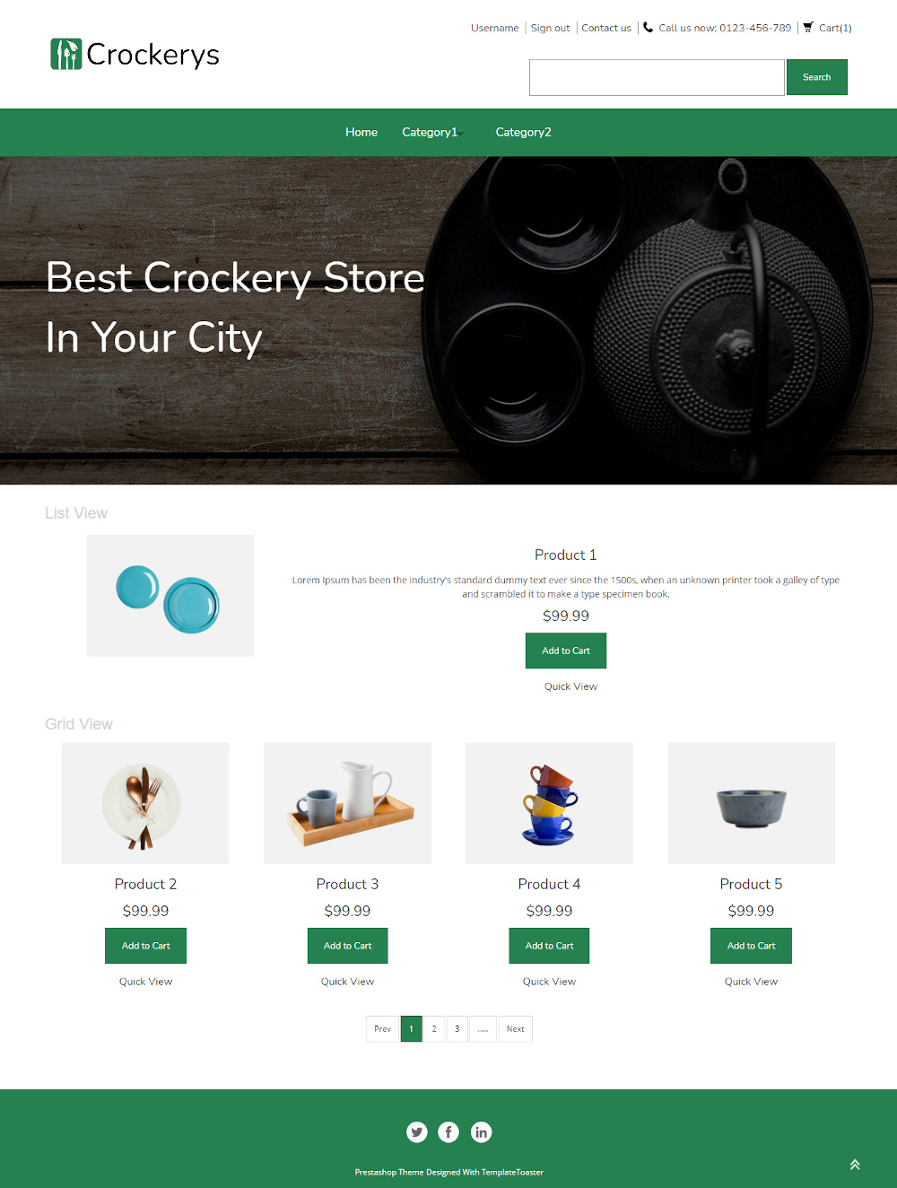 Crockerys - Online Crockery Store PrestaShop Theme