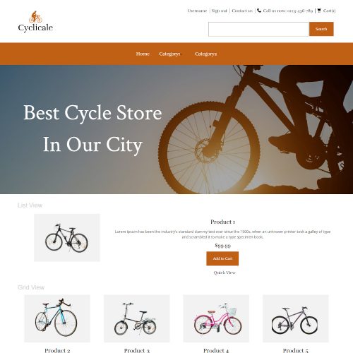 Cyclicale - Online Cycle Store PrestaShop Theme