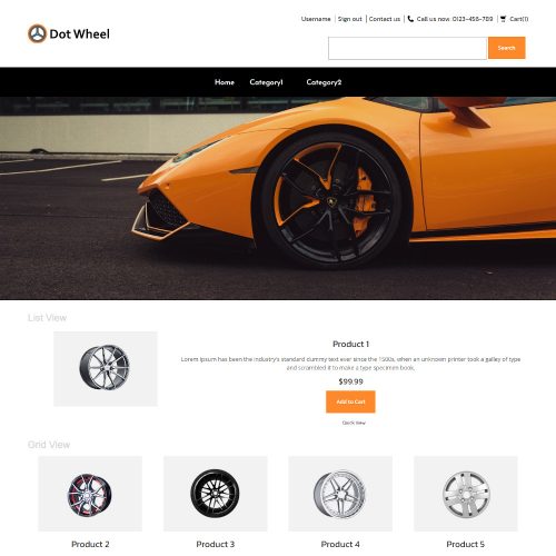 Dot Wheel - Online Car Wheels Store PrestaShop Theme