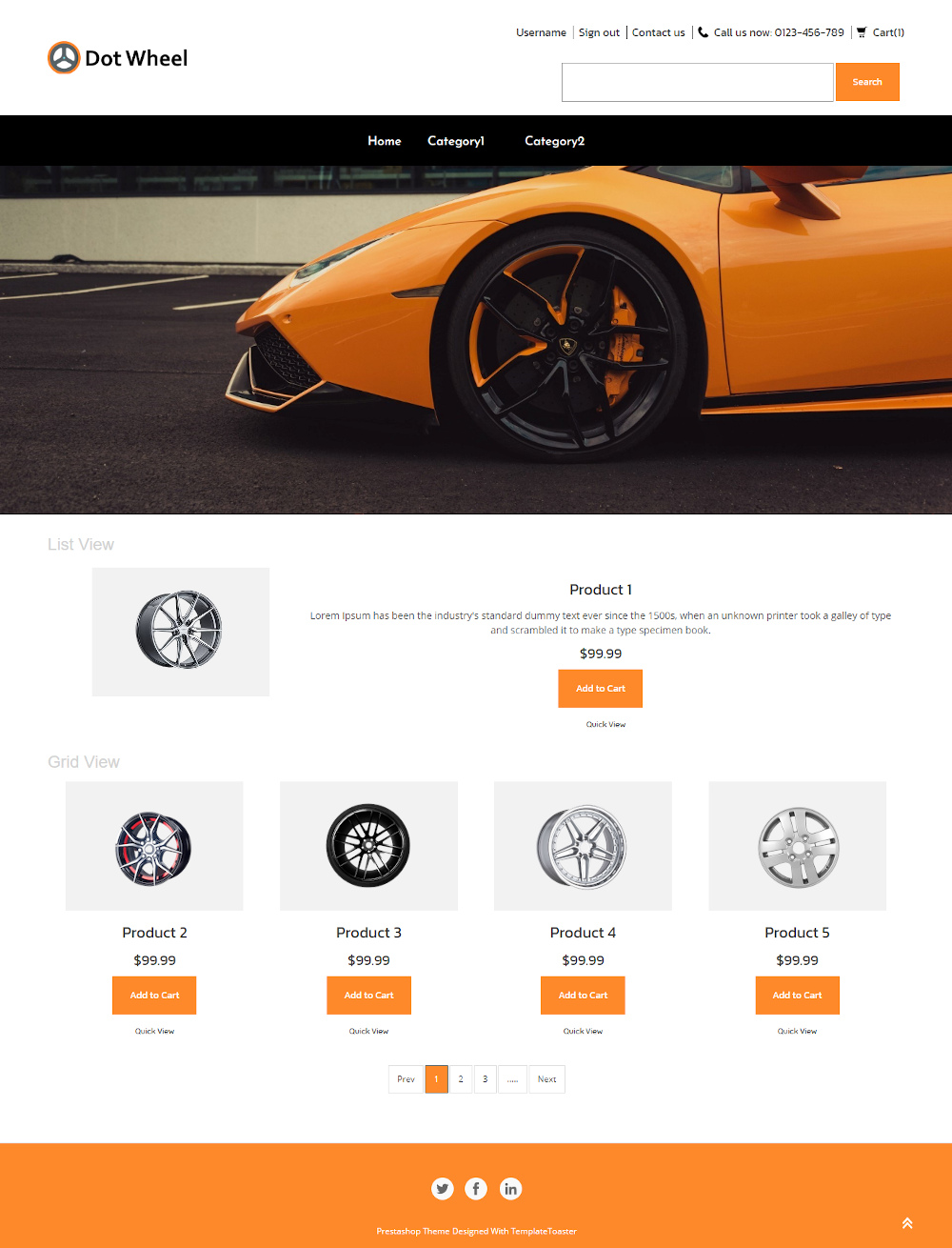 Dot Wheel - Online Car Wheels Store PrestaShop Theme