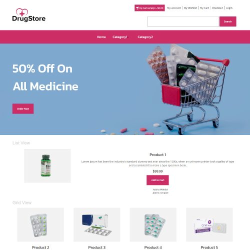 Drug Store - Online Medicine Store Magento Theme