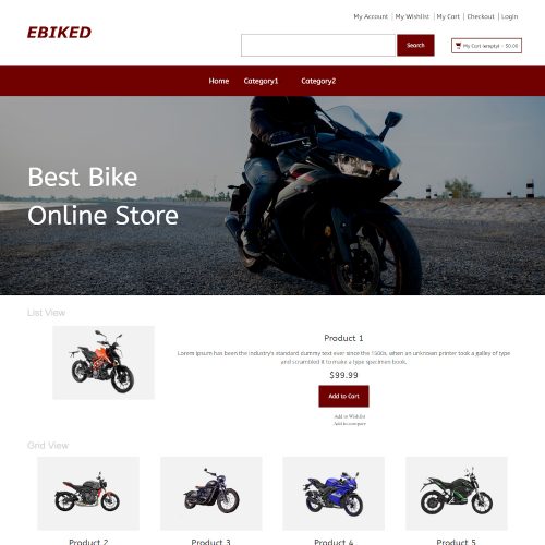 Ebiked - Online Bike Store Magento Theme