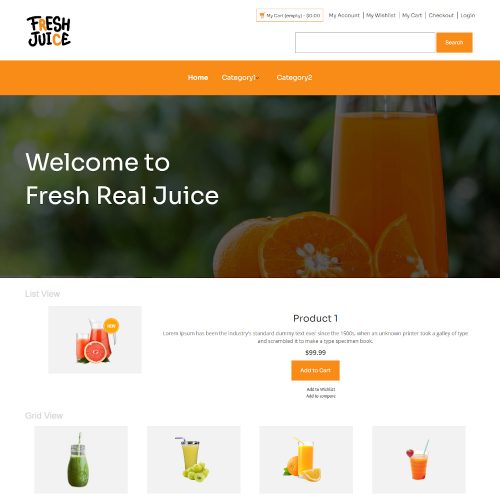 Fresh Juice Online Store Magento Theme