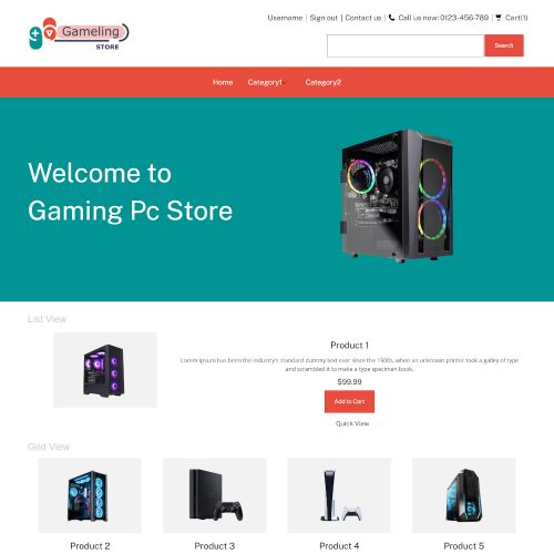 Gameling - Online Gaming Pc Store PrestaShop Theme