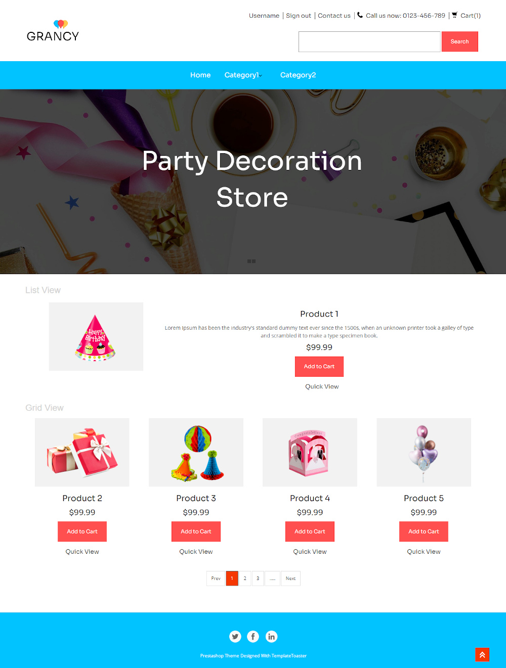 Grancy - Online Decoration Store PrestaShop Theme
