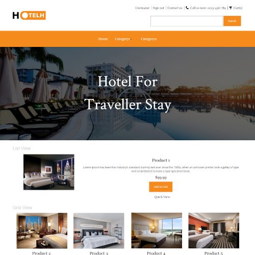 Hotelh - Online Hotel Reservation PrestaShop Theme