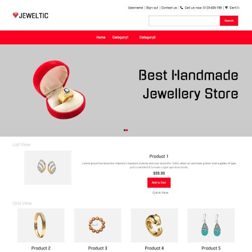 Jeweltic - Online Handmade Jewelry Store PrestaShop Theme