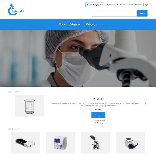 Labcentric - Online Laboratory Equipment's Store Magento Theme