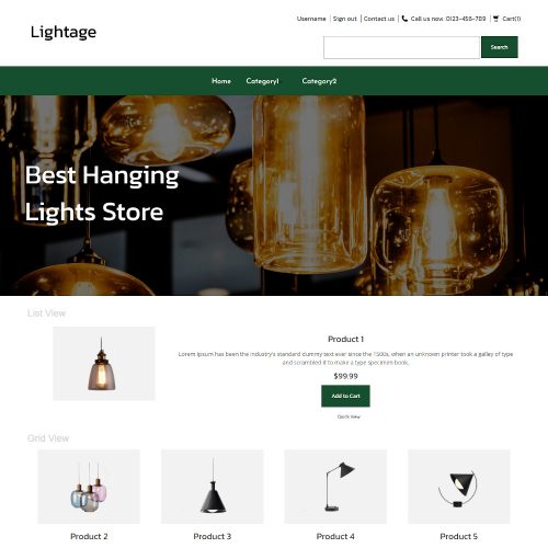Lightage - Online Hanging Lights Store PrestaShop Theme