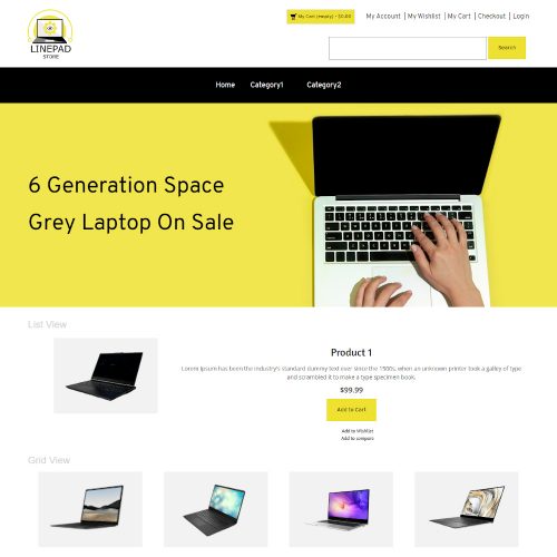 Linepad - Online Laptop Store Magento Theme