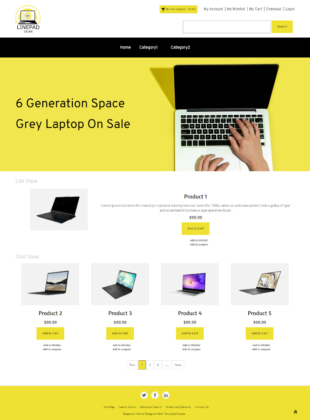 Linepad - Online Laptop Store Magento Theme