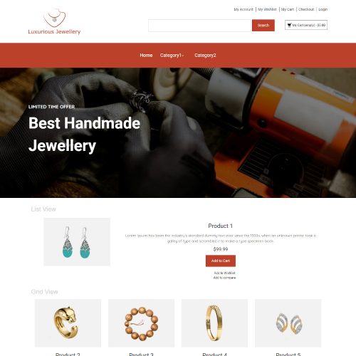 Luxurious Jewelry - Online Handmade Jewelry Store Magento Theme