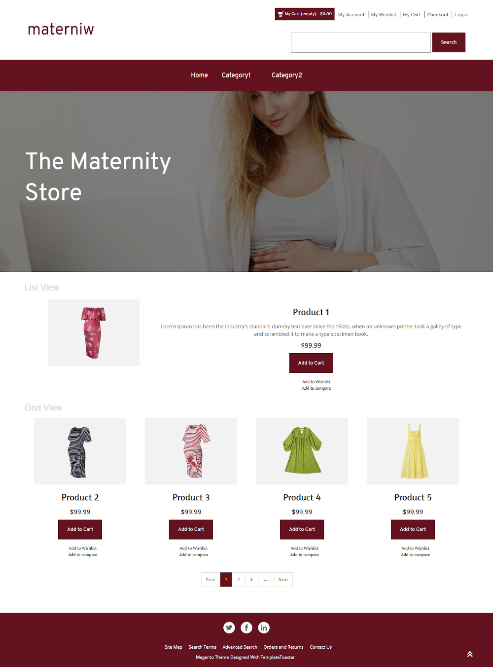Materniw - Online Maternity Store Magento Theme