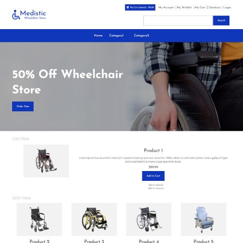 Medistic - Online Wheelchair Store Magento Theme