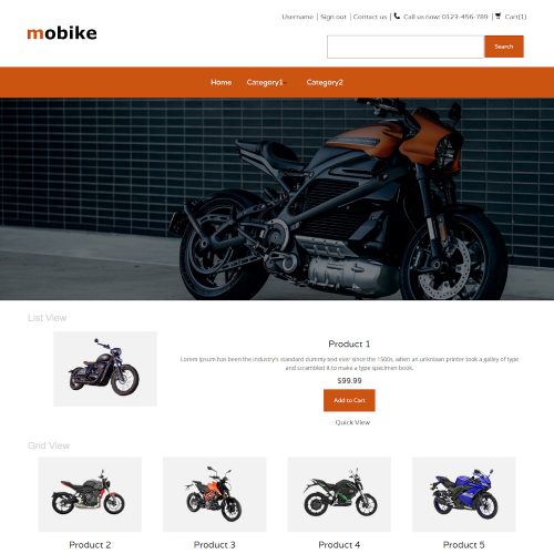 Mobike - Online Bike Store PrestaShop Theme