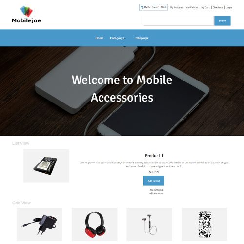 Mobilejoe - Online Mobile Phone Accessories Store Magento Theme