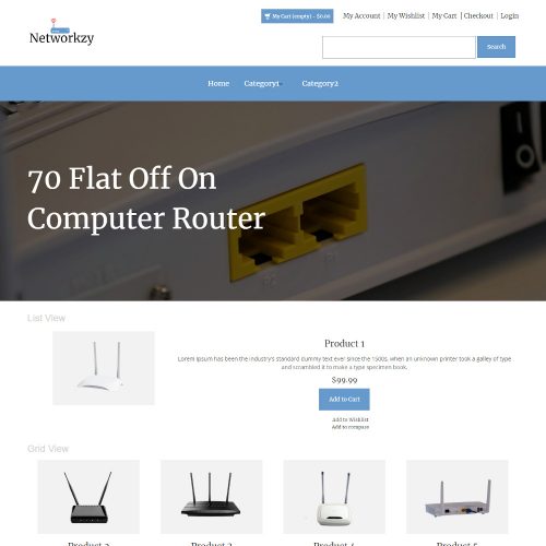 Networkzy - Online Internet Router Store Magento Theme