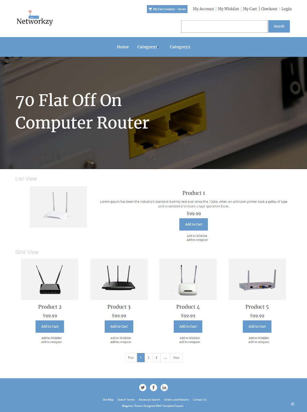 Networkzy - Online Internet Router Store Magento Theme