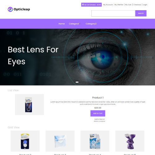 Opticleap - Online Eyes Lens Store Magento Theme