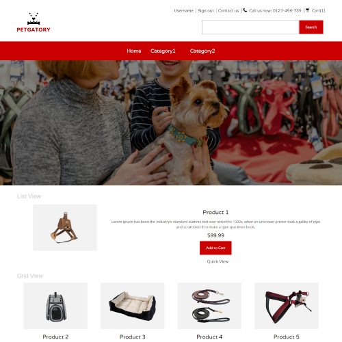 Petgatory - Online Pet Accessories Store PrestaShop Theme