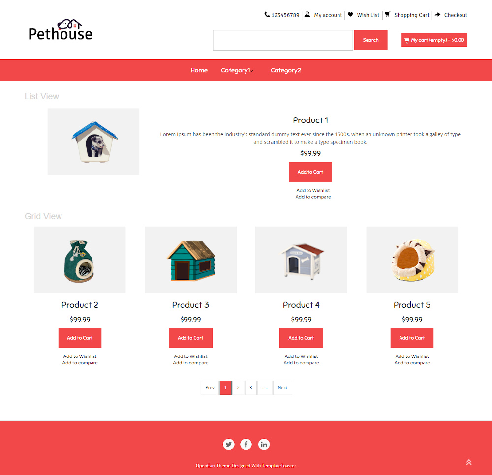 Pethouse - Online Dog Shelter Store OpenCart Theme