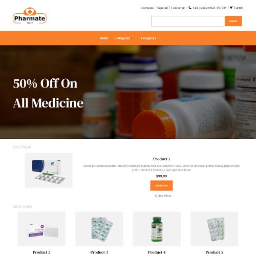 Pharmate - Online Medicine Store PrestaShop Theme