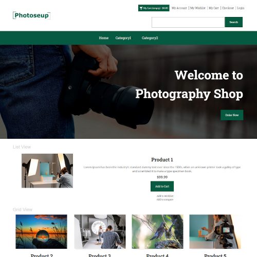 Photoseup - Online Photography Store Magento Theme
