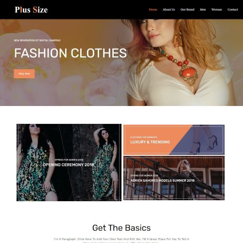 Plus Size Clothes Fashion Shop template