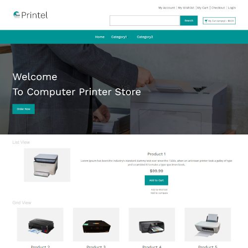 Printel - Online Computer Printer Store Magento Theme