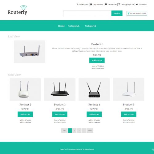 Routerly - Online Internet Router Store OpenCart Theme