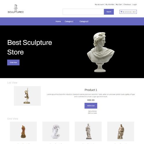 Sculpturec - Online Sculpture Art Store Magento Theme