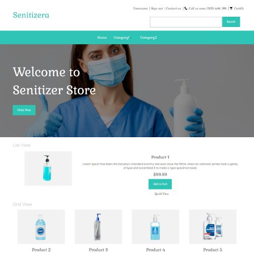 Senitizera - Online Senitizer Store PrestaShop Theme