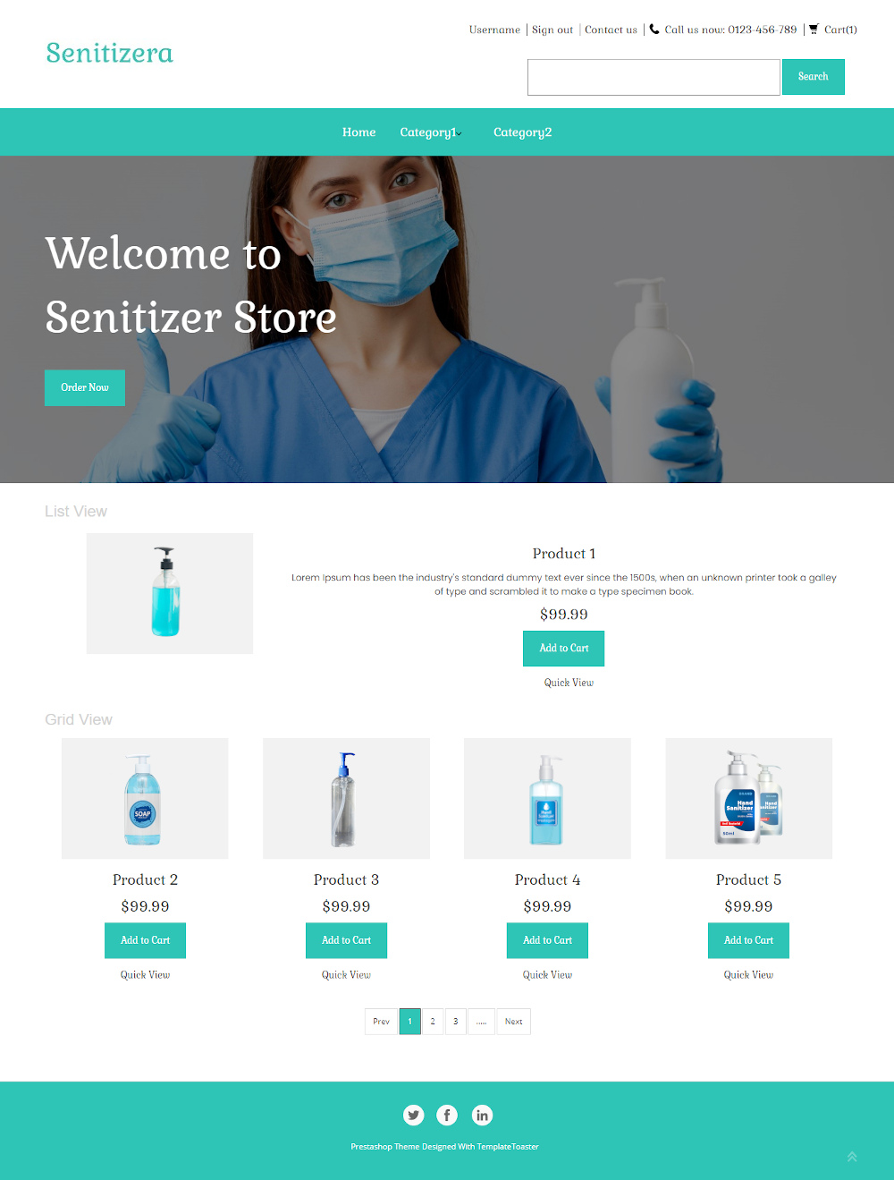 Senitizera - Online Senitizer Store PrestaShop Theme