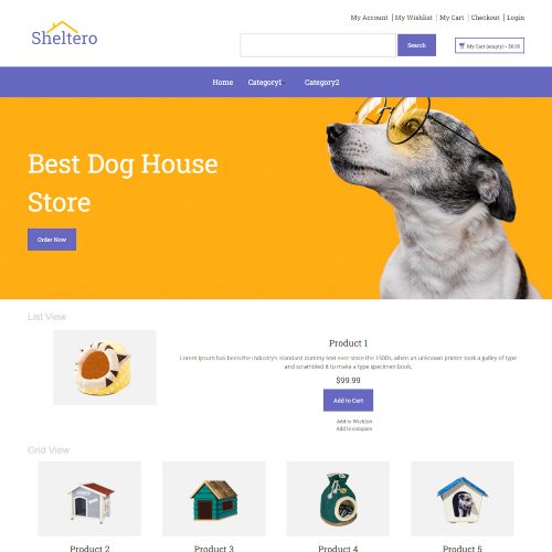 Sheltero - Online Dog Shelter Store Magento Theme